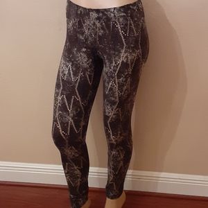 Cherry Knit Metallic Snake Leggings